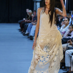 Crochet halter dress