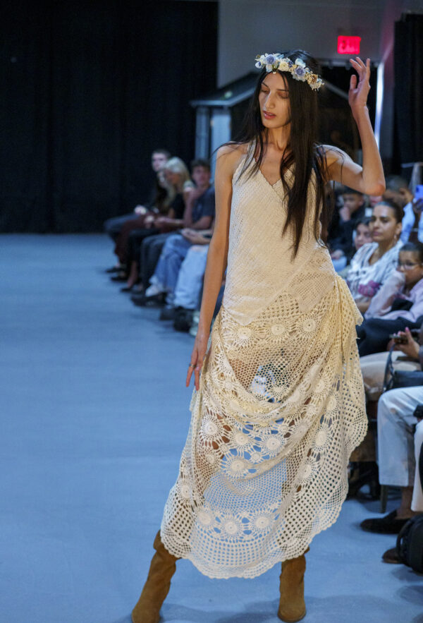 Crochet halter dress