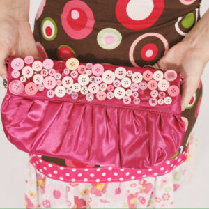 Pink button bag