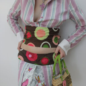 Miss pink mini skirt set