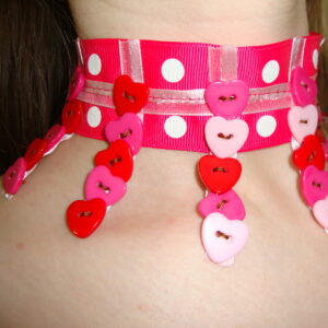 Candy hearts choker