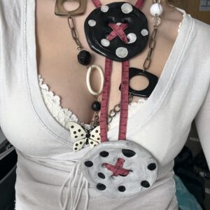 Custom button necklace