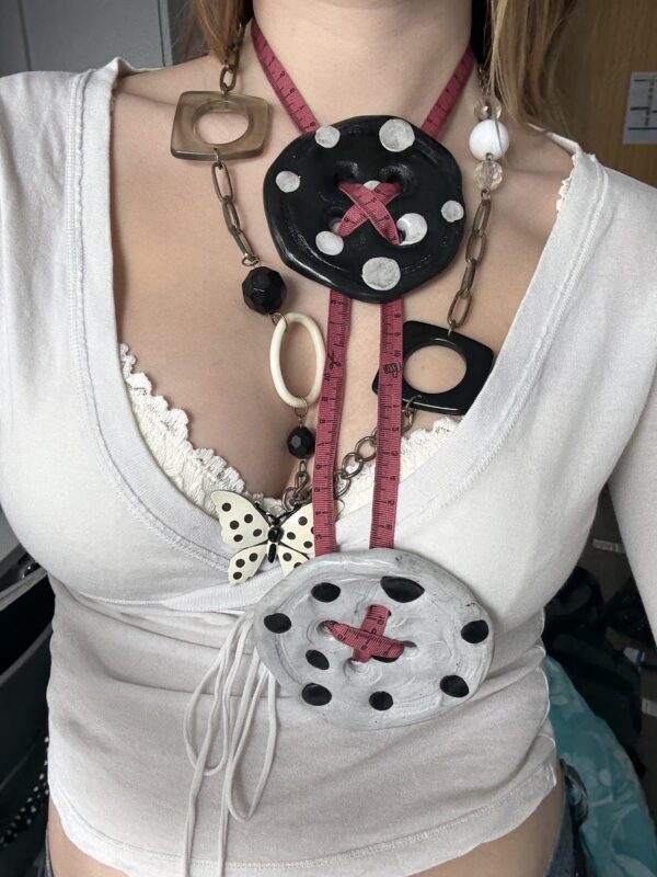 Custom button necklace