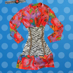 Mix and match mini dress