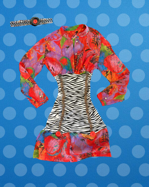 Mix and match mini dress