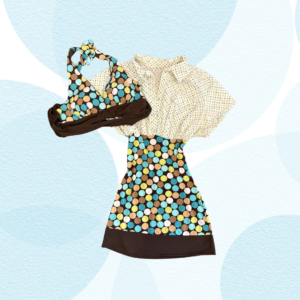 Polka dot mini and matching top set