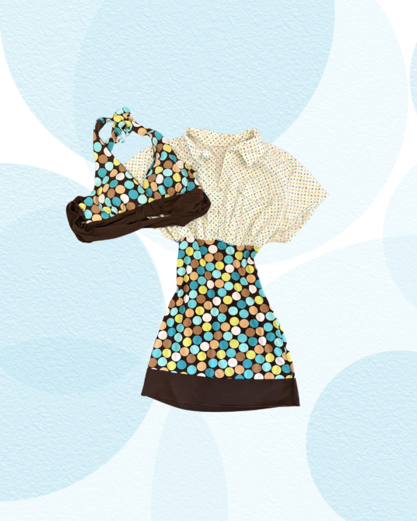 Polka dot mini and matching top set