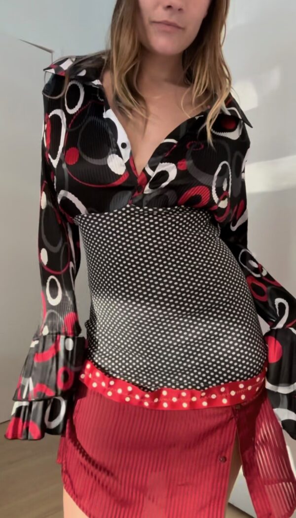 Red hot polka dot dress - Image 4