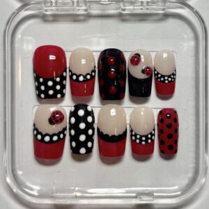 Ladybug girl press on nails