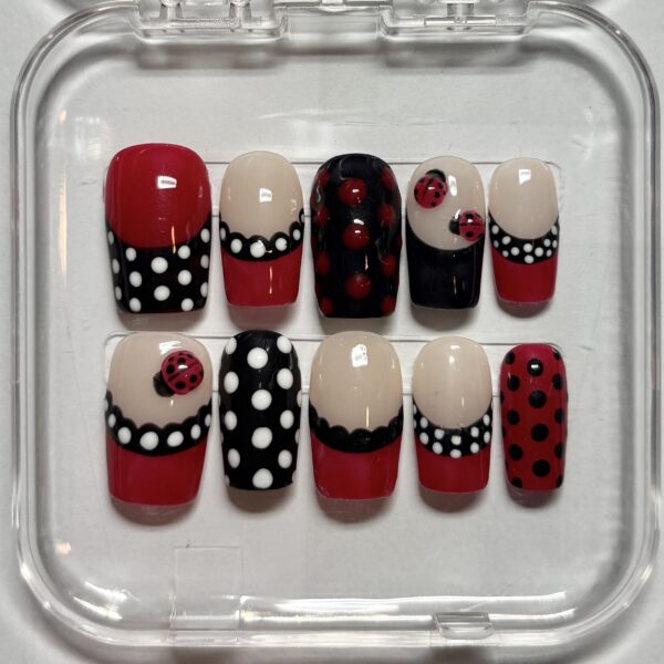 Ladybug girl press on nails